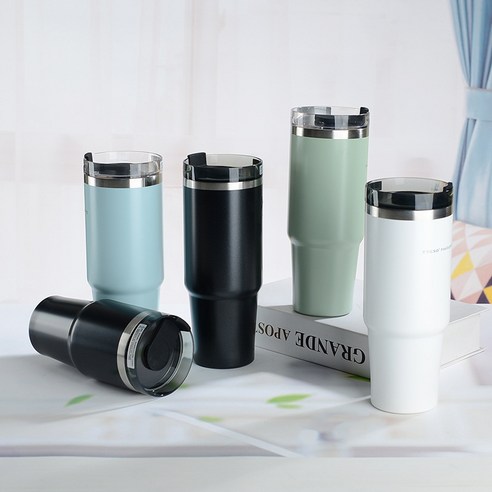 새로운 600ml/900ml투썸텀블러, 900ml, 그린