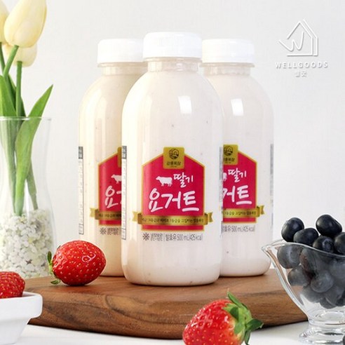 강훈목장 수제요거트 딸기 1000ml, 1L, 1개입, 2개
