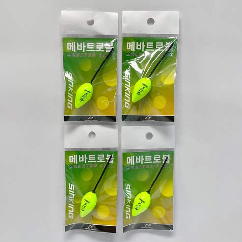 파이프 캐스팅볼 메바트로볼 던질찌 볼락 아징 라이트 게임, 싱킹, 4개, 그린