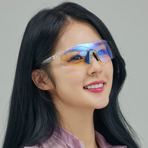 톰디어 초경량 변색 미러 러닝 골프 등산 자전거 고글 선글라스, 고스트고글 TG5, 크리스탈_블루, 1개
