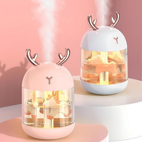 오로라 12v 캠핑 책상 USB 가습기, 핑크 색상의 오로라 가습기 캠핑가습기