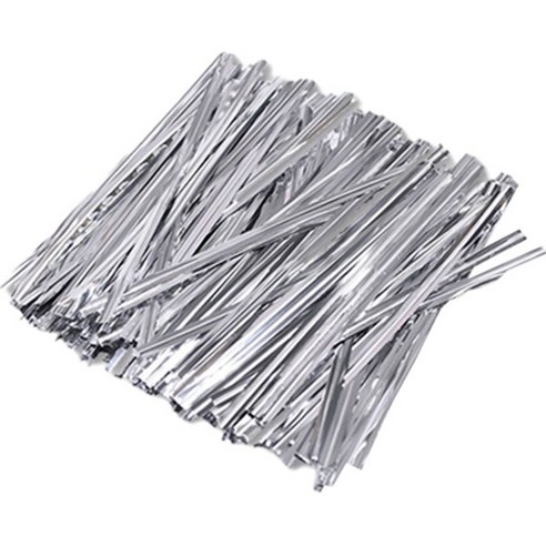 오픈스페이스 컬러 빵끈 막대타이 800p, 실버, 12cm