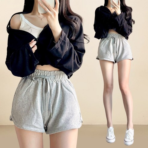 스트릿제이 시스루 후드 크롭 집업 커버업 간절기
