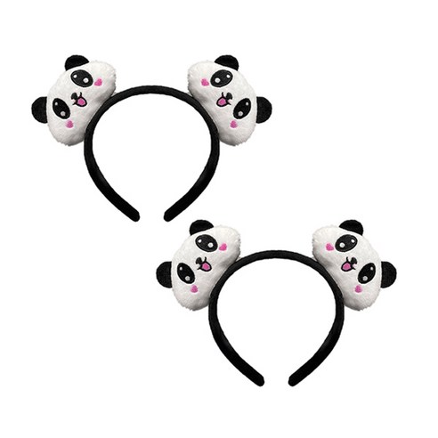 리빙듀오 파티 머리띠 인싸머리띠 할로윈 네컷 소품, 2개, 030.볼터치팬더머리띠(327)