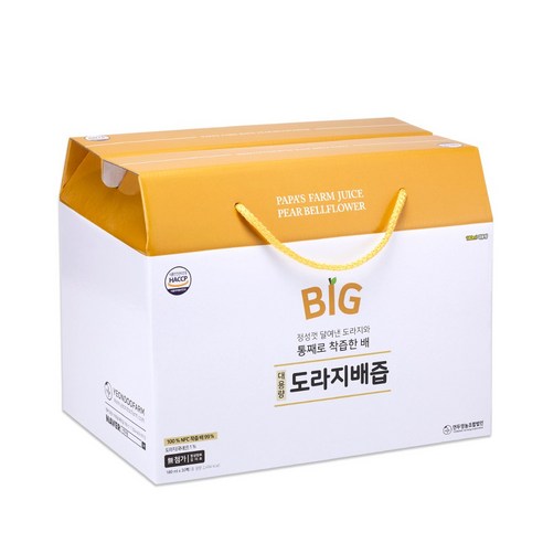 [연두팜] BIG 아빠의주스 도라지배즙 대용량 30개입, 100ml, 40개