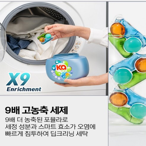 카포드 듀얼코어 4in1 캡슐세탁세제 파워플러스 30개입 (일반 드럼용), 2개