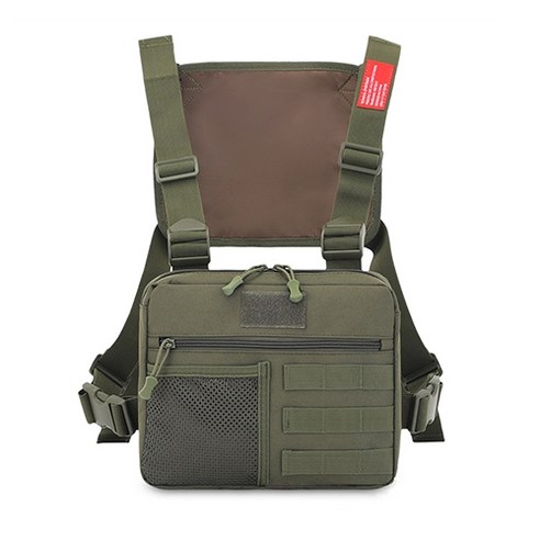 밀리터리 체스트백 옥스포드 방수원단 밀리터리 앞가슴 가방, KHAKI