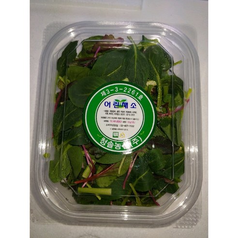 우주농원 싱싱한 어린잎 채소 어린잎채소, 1팩, 80g