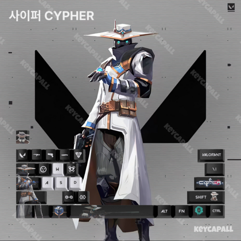 [ 키캡올 ] NEW VALORANT 발로란트 29키 키캡 / 감시자, 세이지