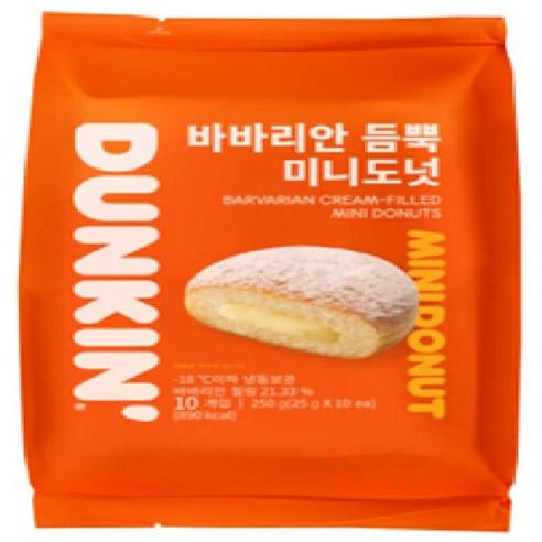 던킨 미니도넛 바바리안듬뿍미니도넛25g, 3개, 250g