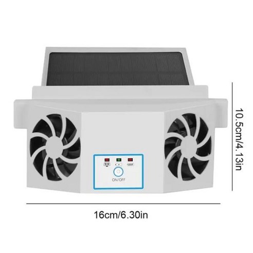 자동 냉각 팬 3 헤드 전기 쿨러 태양열 흡입 내부 차량 트럭 SUV용 다각도 조절 가능, 02=WHITE, 4.White 3 Fan, 02 White