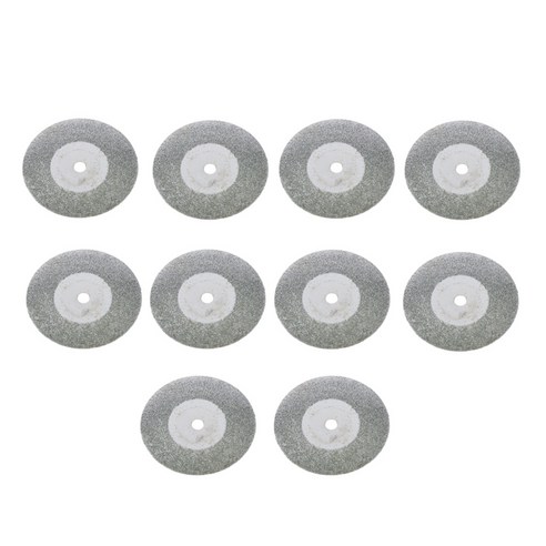 GHSHOP 10 조각 커팅 디스크 다이아몬드 그라인딩 휠 로타리 공구 톱 커터, 30mm, 20mm, 실버