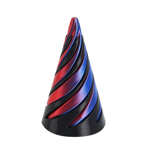불가능한통과 피젯 퍼즐 3D프린터, 원뿔 6.4cm, 레인보우 레드블루 (P014), 1개