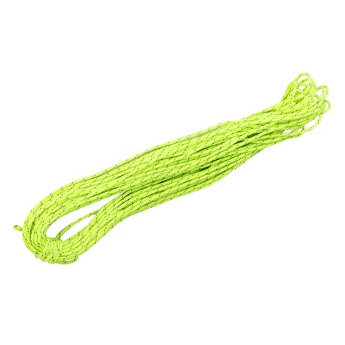 캠핑 텐트 야외 포장용 형광 반사 나일론 로프 Guyline 텐트 로프 1.8mm / 3mm 20 미터 65 피트 (형광 녹색, {"수건소재":"설명"}