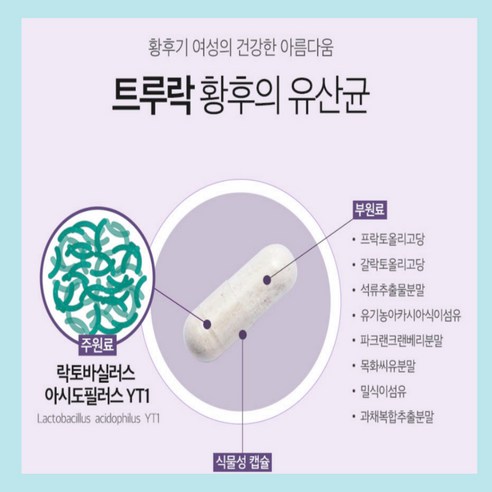 여성 갱년기 증상 완화를 위한 식약처 인증 유산균