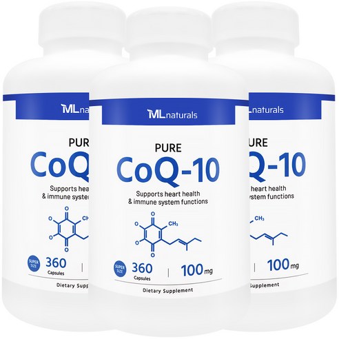 [미국빠른직구] 신제품 마이라이프 내추럴스 코큐텐 CoQ-10 100mg (수퍼사이즈), 3개, 360정