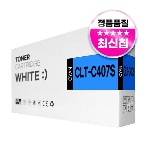 삼성호환토너 CLP-325K CLP-325WK CLX-3185WK CLX-3185FW CLX-3180K, 1개, CLT-C407S 파랑