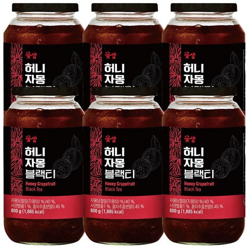 꽃샘 허니 자몽블랙티, 800g, 6개