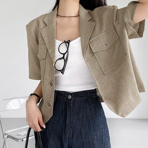 엔틱한 매력이 가득! 린넨 투포켓 숏자켓의 모든 것