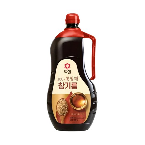 참깨 참기름 통백 설탕, 3병, 1.5리터 백설통참깨참기름 참깨 참기름 통백 설탕, 3병, 1.5리터 백설통참깨참기름