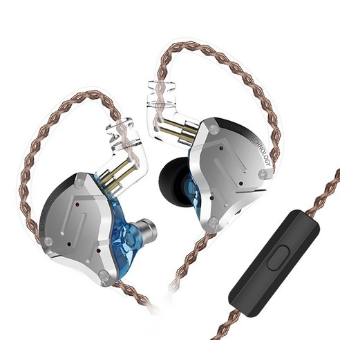 KZ ZS10 Pro 헤드셋 4ba + 1dd 5 드라이버 Hifi 금속 헤드셋 하이브리드 인 - 귀 스포츠 노이즈 감소 게임 헤드셋 마이크 -B, 하나, 보여진 바와 같이