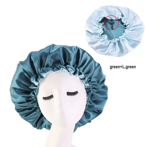 조절 가능한 satin bonnet sleep cap 실크 새틴 cap for night sleeping hair bonnet 방수 샴푸 bathing 액세서리 헤어 살롱, 스타일2, 조정할 수 있습니다, 1개