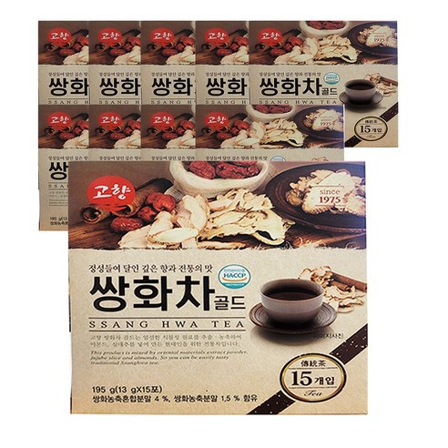 고향 쌍화차 골드 15Tx10개, 13g, 15개입, 10개