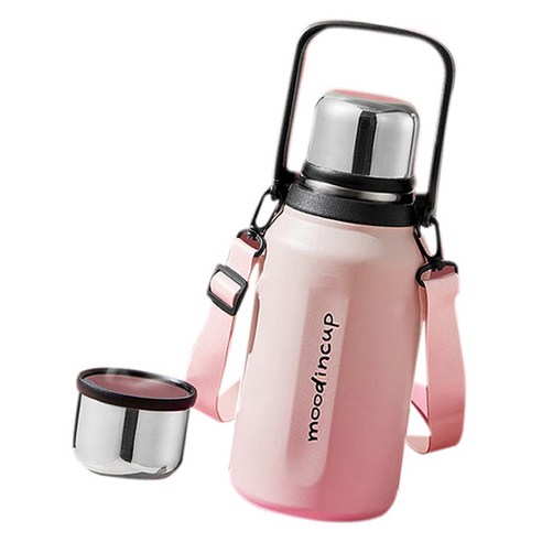 RELEA 심플 보온 보냉 텀블러 차 망 포함, 1개, 쿨 블랙베리, 1250ml