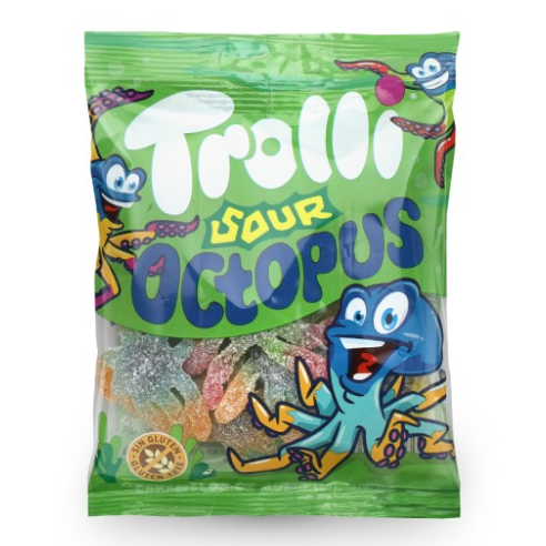 트롤리 사우어 옥토퍼스 츄잉젤리, 100g, 12개