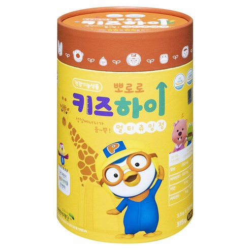 뽀로로 키즈하이 멀티츄잉정, 90개, 3.5g