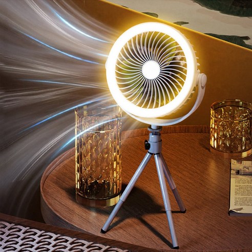  산업용 스프레이 선풍기 분무 미스트 축사용 강력한 팬, J 벽걸이형 캠핑 무선 써큘레이터 선풍기 LED 타프팬 삼각대포함, 단품