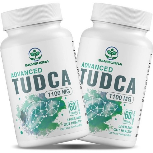 간에 좋은 건강 식품 간건강 100% 순수 TUDCA 투드카 비건 영양제 1100mg, 6개, 60정
