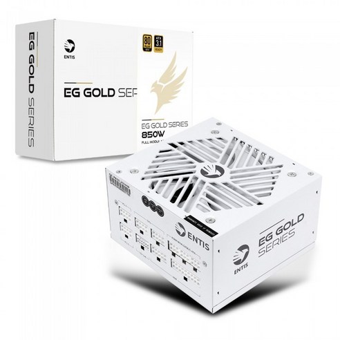 엔티스 EG 골드 850W 풀모듈러 파워서플라이 80PLUS ATX3.1, ATX3.1(화이트)