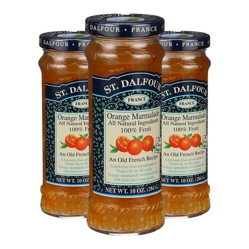 샹달프 디럭스 오렌지 마멀레이드 스프레드 과일잼 284g 무지방, 오렌지 마말레이드(Orange Marmalade), 3개