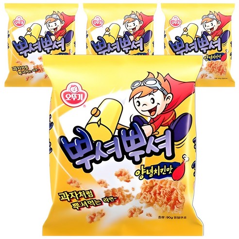 오뚜기 뿌셔뿌셔 양념치킨맛, 90g, 4개