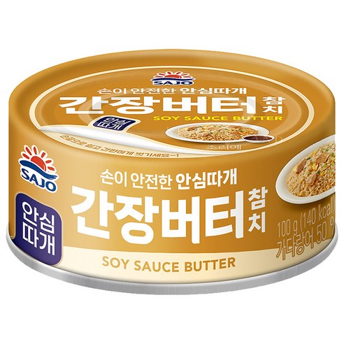 사조 간장버터 참치 안심따개, 100g, 24개