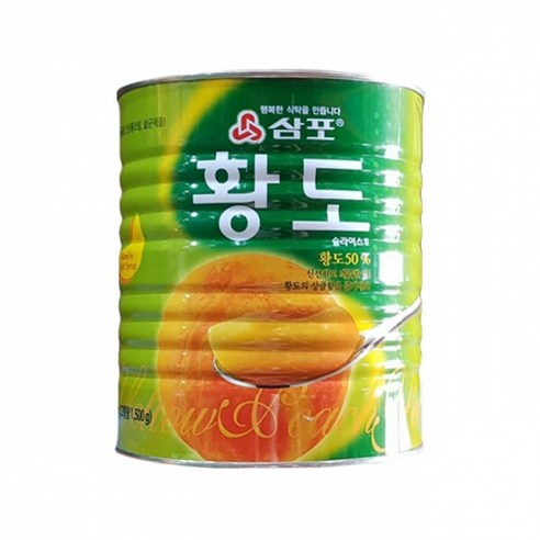 삼포 황도 슬라이스 3000g 복숭아 통조림 3kg, 8개