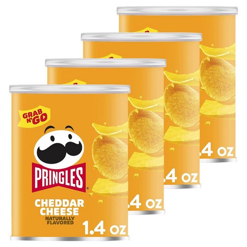 프링글스 그랩 엔 고 체다 치즈 맛, 40g, 4개