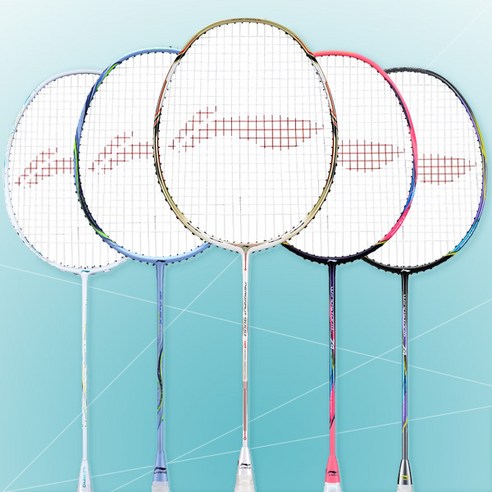 리닝 엑스포스 주니어 화이트 배드민턴라켓 입문자용 동호인용, 09번_윈드스톰 74 옐로우(AYPQ004), 요넥스 BG80(여자적정텐션), 1개