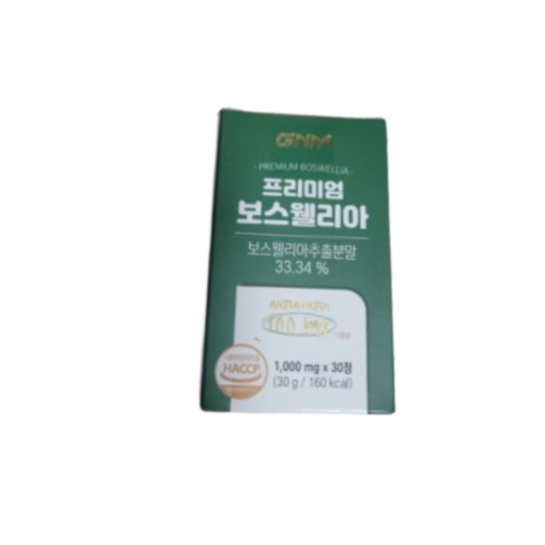 [안전포장 발송] GNM자연의품격 프리미엄 보스웰리아 1000mg x 30캡슐, 1개, 30개