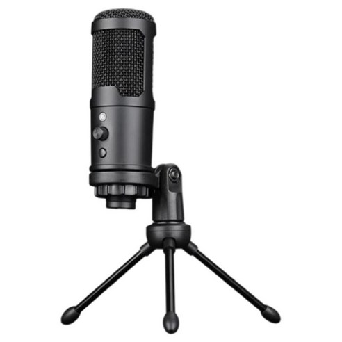 음성 녹음 컴퓨터용 PC 게임용 마이크 USB 마이크 키트, 160×210mm, 검은 색, 금속