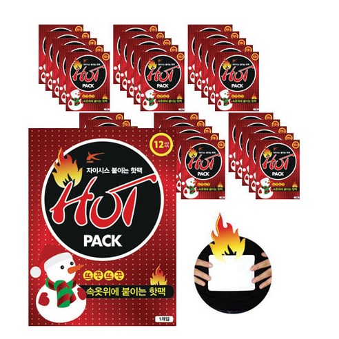 옷 위에 붙이는 핫팩 40g, 60개