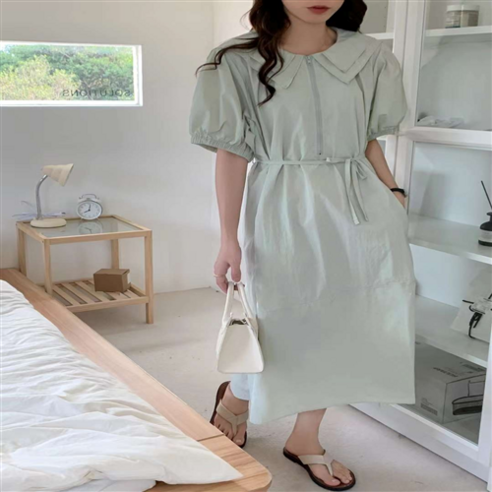[마띠아] 더블카라 애견 미용사 가운 원피스 미용 방수 앞치마 방수 미용복 옷 유니폼