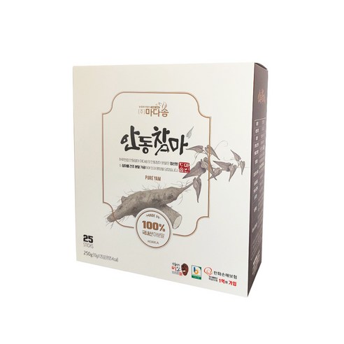[마다솜] 안동참마 분말 스틱형, 250g, 1박스