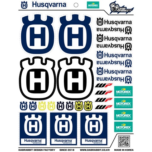 적용 대상 Husqvarna 17-20 TC50 2017 2018 2019 2020 오토바이 스티커, 1세트, 7 허스크바나스티커 9 차량 오토바이 바이크 헬멧 튜닝 데칼 스티커-허스크바나, 무광, 1개