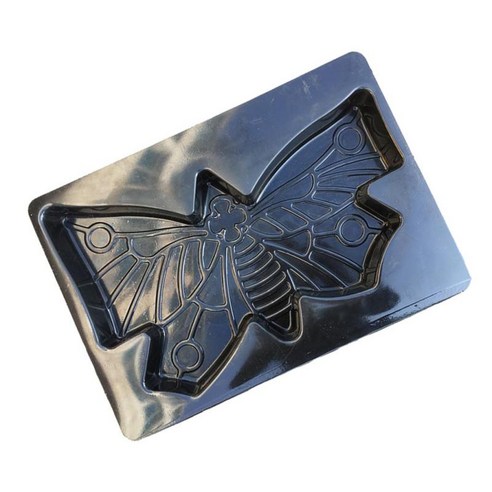 나비 포장 금형 콘크리트 디딤돌 도로 금형 정원 장식, 블랙, 플라스틱