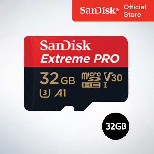 샌디스크코리아 공식인증정품 마이크로 SD 카드 익스트림 프로 QXCG 32GB ( SD 아답터 포함 ), 1개