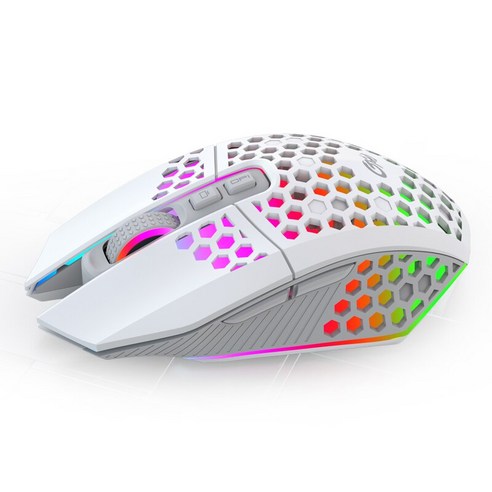 [XIG] 무선 마우스 충전식 게임용 마우스 사무실 Usb 무선 Rgb 마우스 마우스 게이머 Rgb 1600 인치 당 점 Led 백라이트 침묵, 화이트, 하나