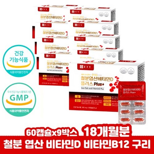 임산부 철분 엽산 비타민D 여성 임신 출산후 철분제 500mg x 60캡슐 18개월분, 상세페이지 참조, 상세페이지 참조, 상세페이지 참조