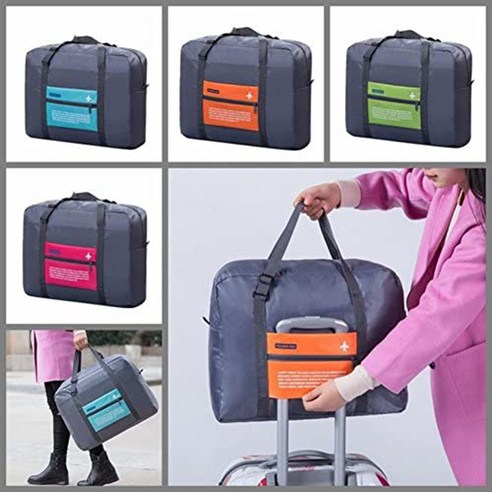 접을 수 있는 여행 수납 가방 큰 사이즈 정리 가방 짐 가방 수납 가방 한국판 출장 옷 비행기 가방, 오렌지색